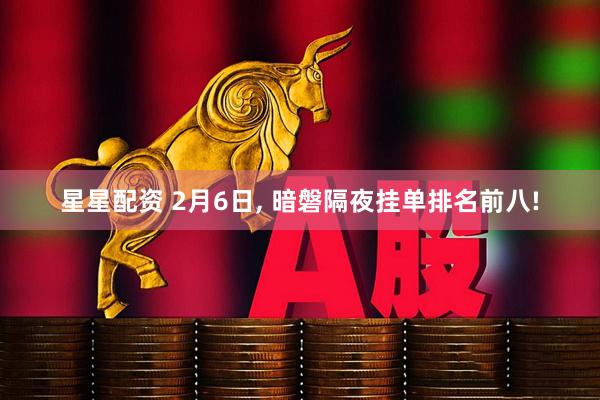 星星配资 2月6日, 暗磐隔夜挂单排名前八!